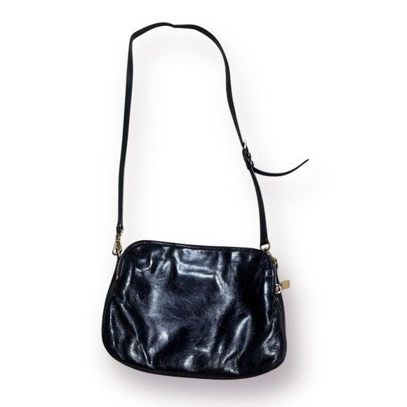 Michael‎ Kors Jet Set Black Leather Crossbody Shoulder Bag Double Zipper - Picture 2 of 7